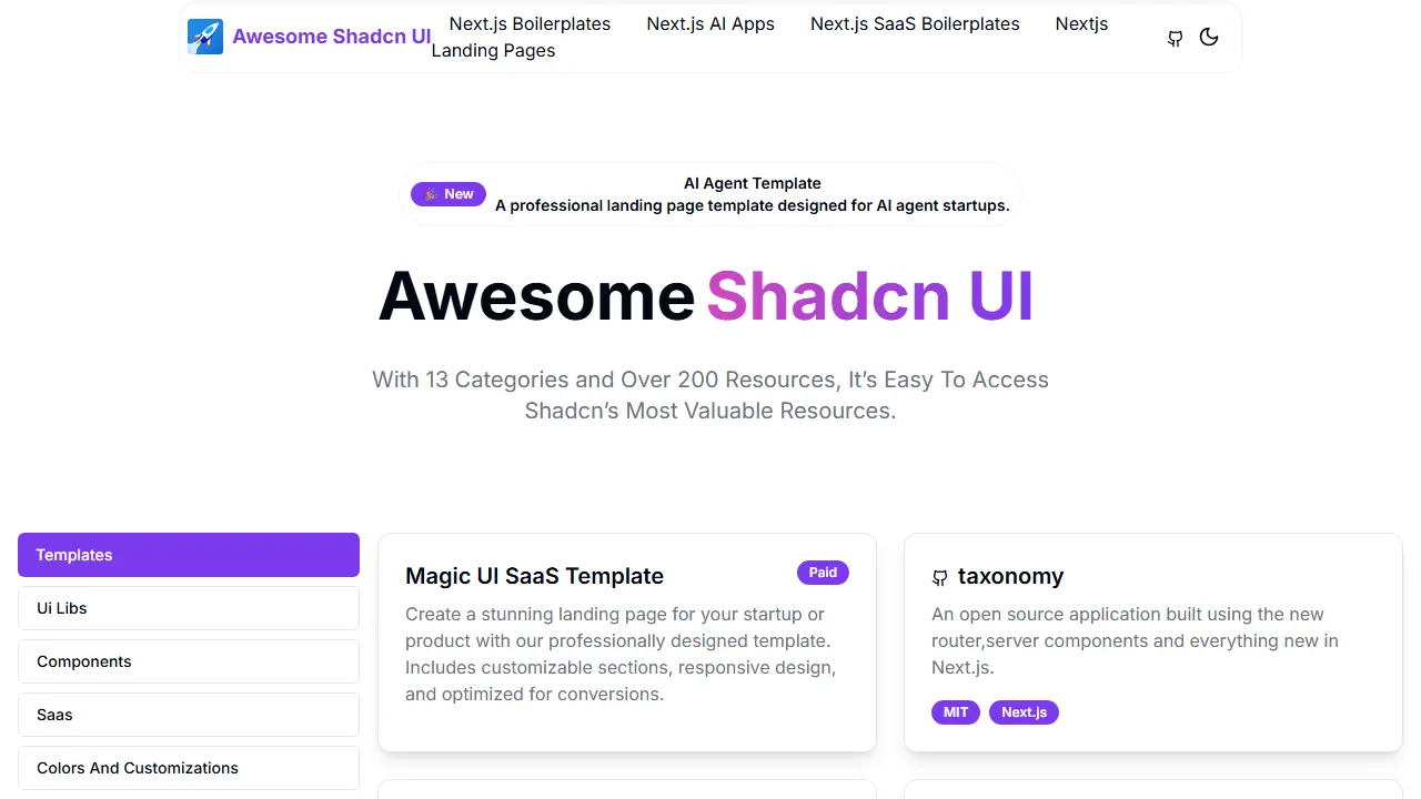 Awesome Shadcn UI thumbnail